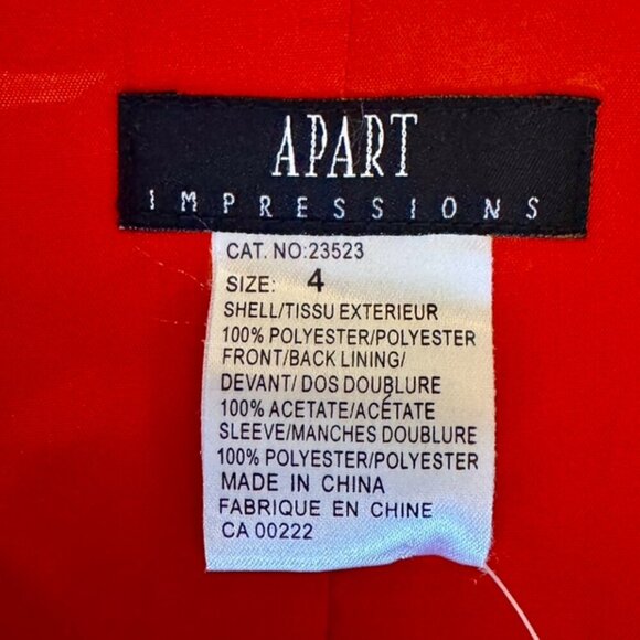 Red Hibiscus Floral Sleeve Skirt Suit NWOT - Picture 7 of 13